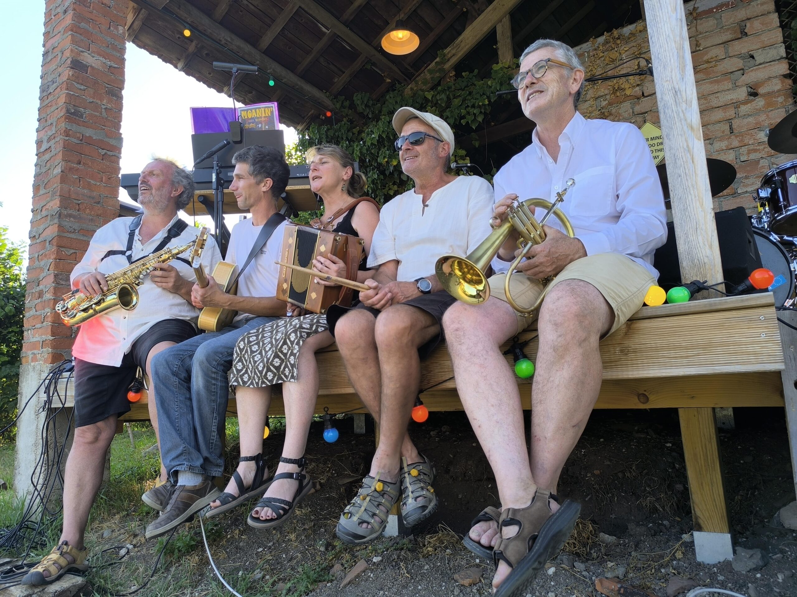 Le groupe en concert.