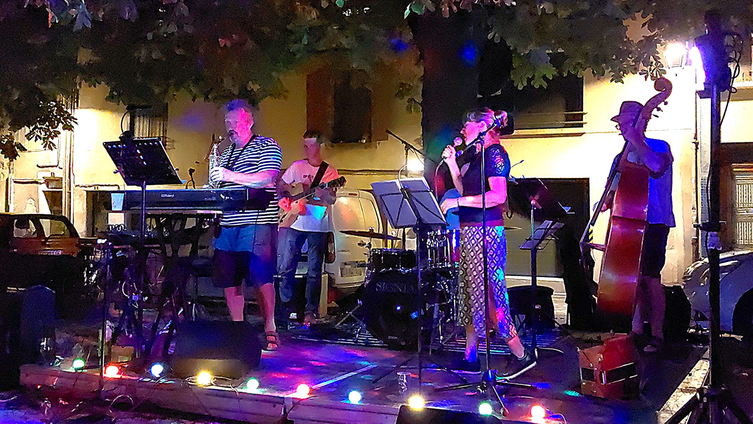 Le groupe en concert au Loupiote Café d'Aurillac en 2024.